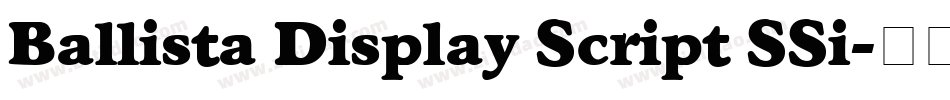 Ballista Display Script SSi字体转换